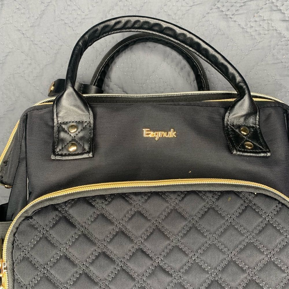 Black Diaper Bag with Teddy Bear - Picture 3 of 11